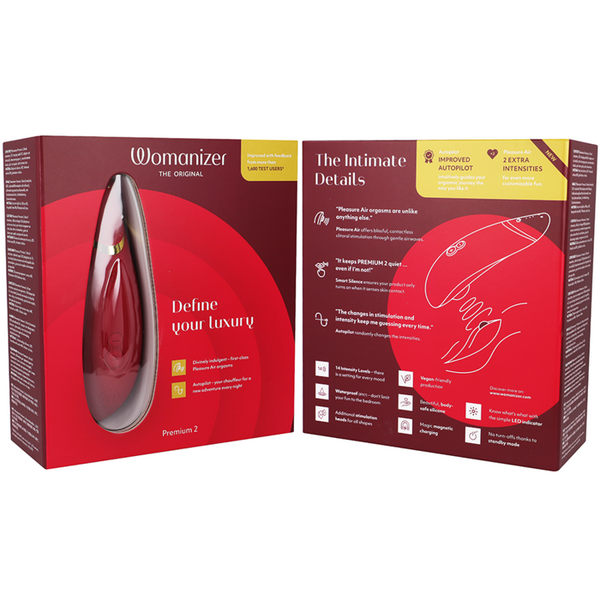 Premium 2 estimulador de clítoris burdeos