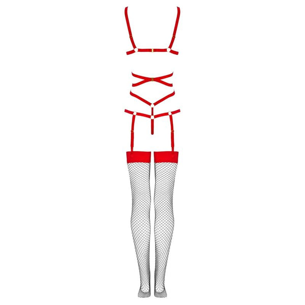 Livco thiara lc 20213 set body con medias roja