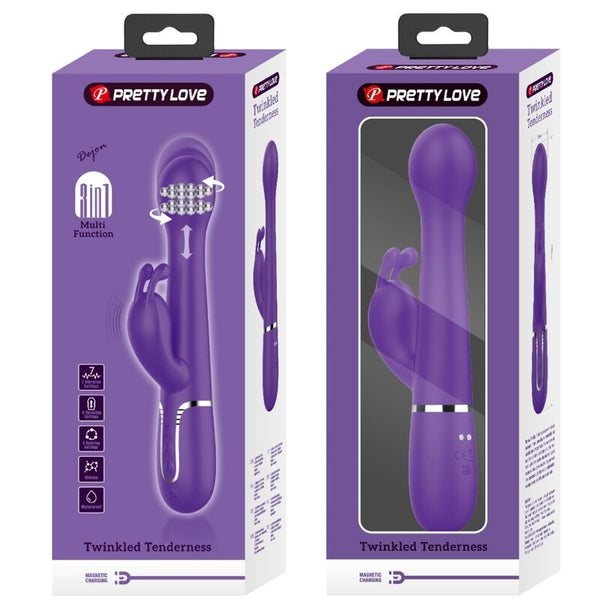 Dejon vibrador rabbit 3 en 1 multifunción morado