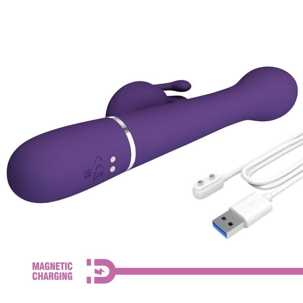 Dejon vibrador rabbit 3 en 1 multifunción morado