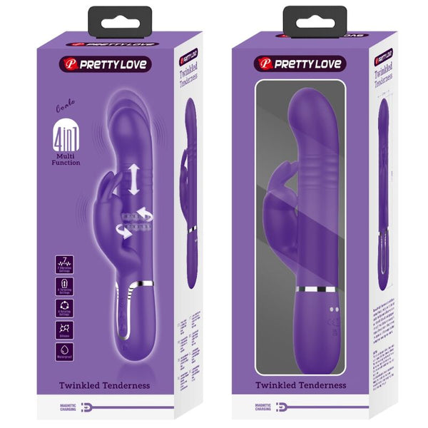 Coale vibrador rabbit 4 en 1 morado