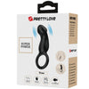 Trae anillo vibrador con estimulador negro