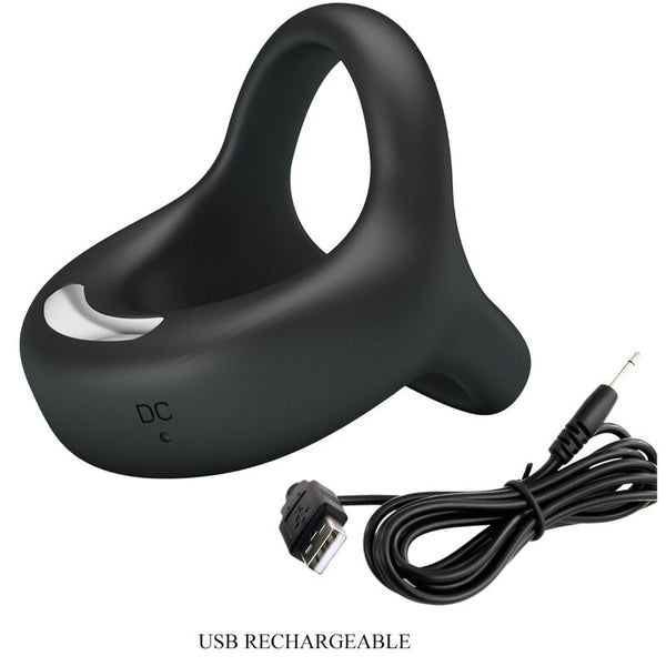 Elliott anillo vibrador negro
