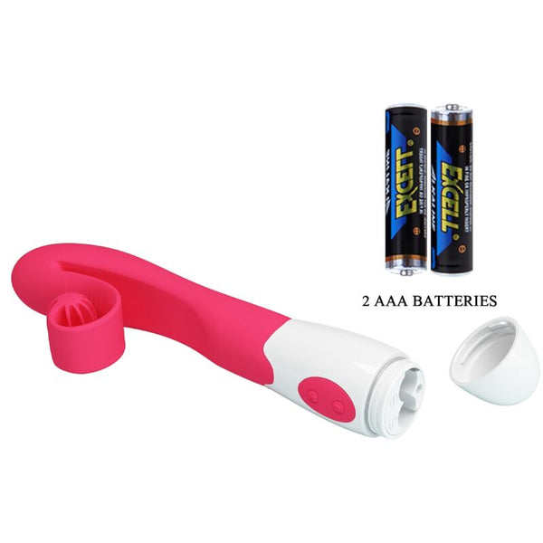 Vibrador y estimulador 30 velocidades rosa