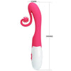 Vibrador y estimulador 30 velocidades rosa