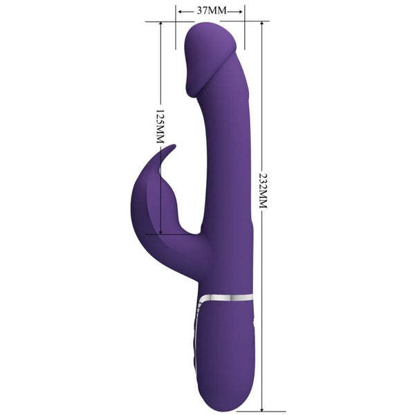Kampas vibrador rabbit 3 en 1 multifunción con lengua violeta