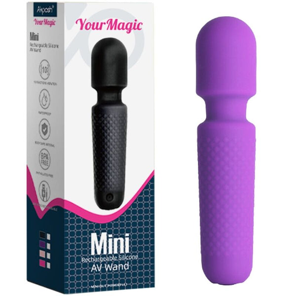 Your magic masajeador y vibrador recargable 10 vibraciones silicona morado