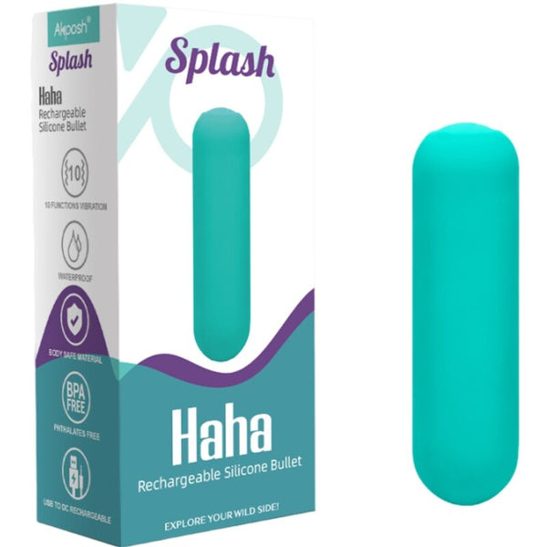 Splash haha bala vibradora silicona 10 vibraciones 75 x 19 cm verde