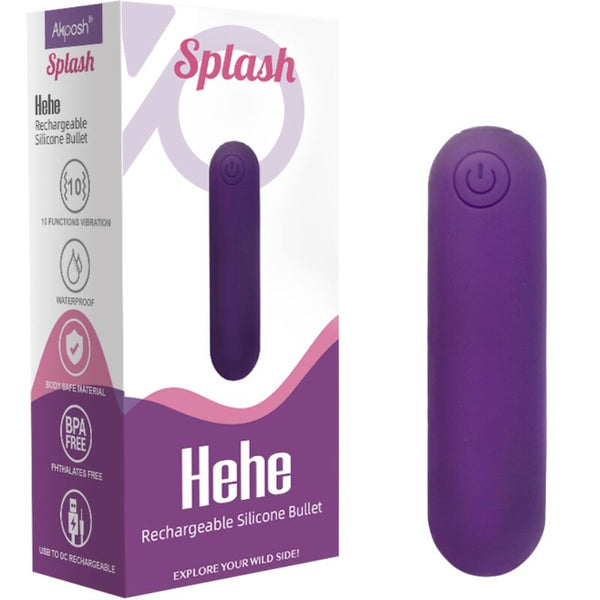Splash hehe bala vibradora silicona 10 vibraciones 65 x 15 cm morado