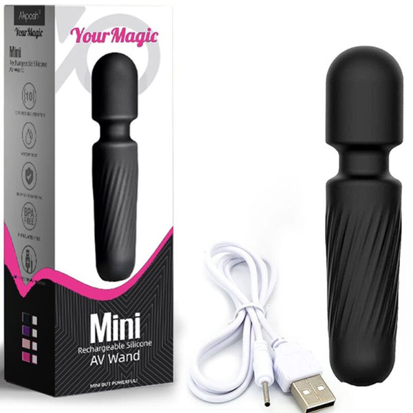 Your magic masajeador y vibrador recargable 10 vibraciones negro