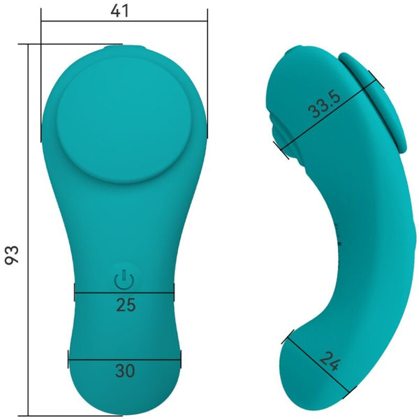 Vibrador para bragas Pleasure con control remoto y 3 velocidades verde