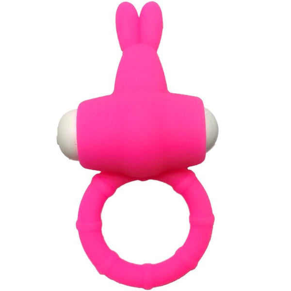 Ms bunny anillo vibrador silicona rosa