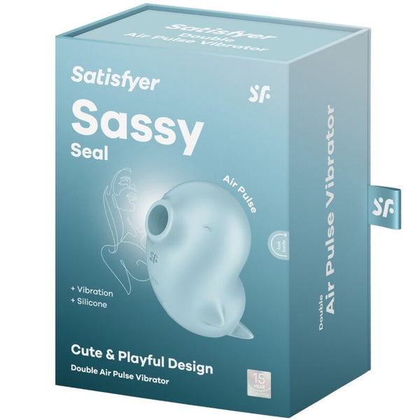 Vibrador azul satisfyer sassy seal estimulador y