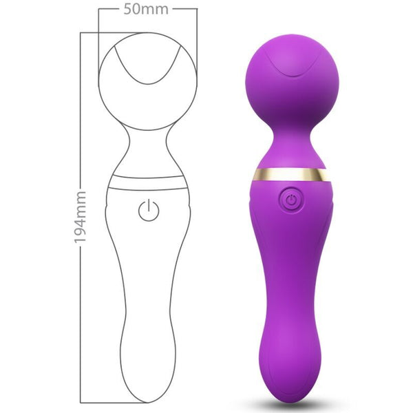 Freeza masajeador y vibrador cabeza flexible violeta