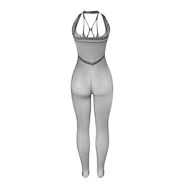 Subblime 951788 body largo de rejilla tirantes en pecho y espalda negro talla única