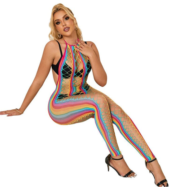 Subblime 952358 body de rejilla cuello halter arcoiris XS/M