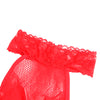 Subblime 952372 body con abertura de rejilla y encaje con cuello alto rojo talla única