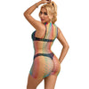 Subblime 952433 vestido de rejilla sin mangas con cuello alto arcoiris talla única