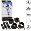 Calexotics nocturnal restricciones de cama cuero ajustable negro