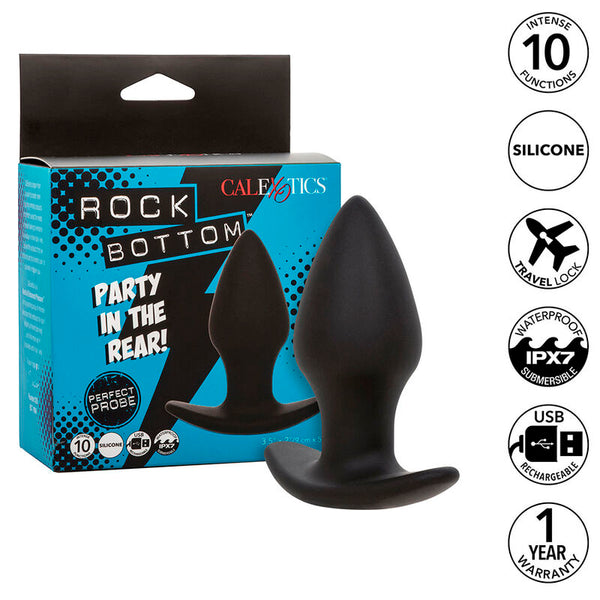Calexotics rock bottom perfect plug anal 10 vibraciones silicona negro