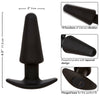 Calexotics rock bottom plug anal cónico 10 vibraciones silicona negro