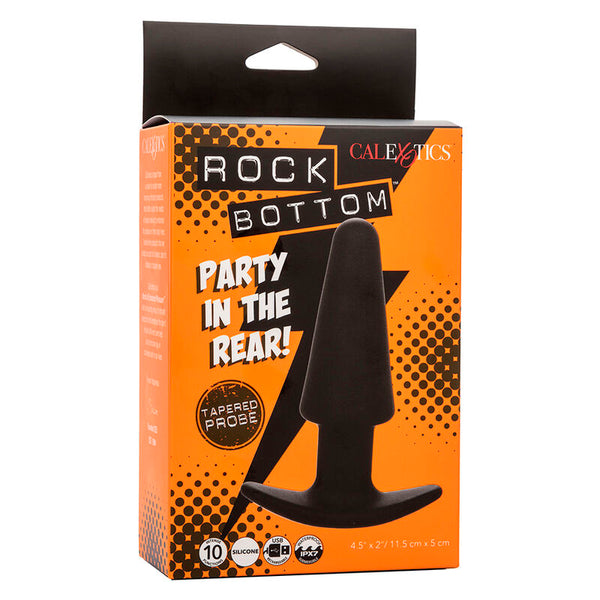 Calexotics rock bottom plug anal cónico 10 vibraciones silicona negro