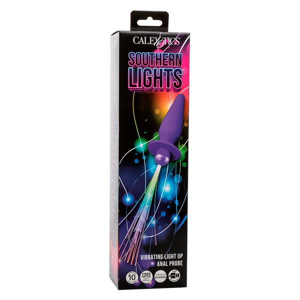 Calexotics southern lights light up plug anal con luces 10 vibraciones silicona violeta