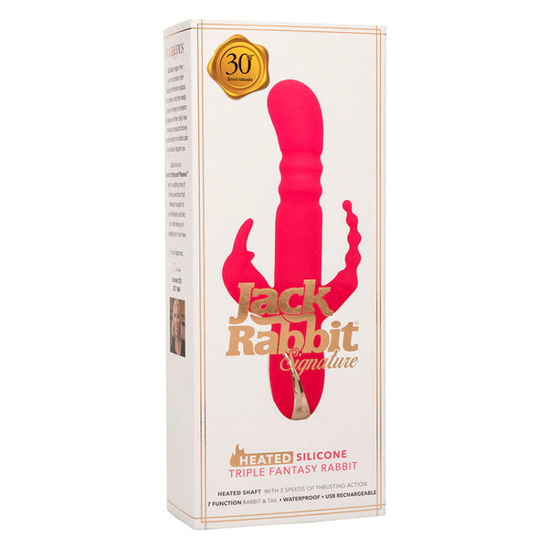 Jack fantasy triple vibrador calentable rabbit rosa
