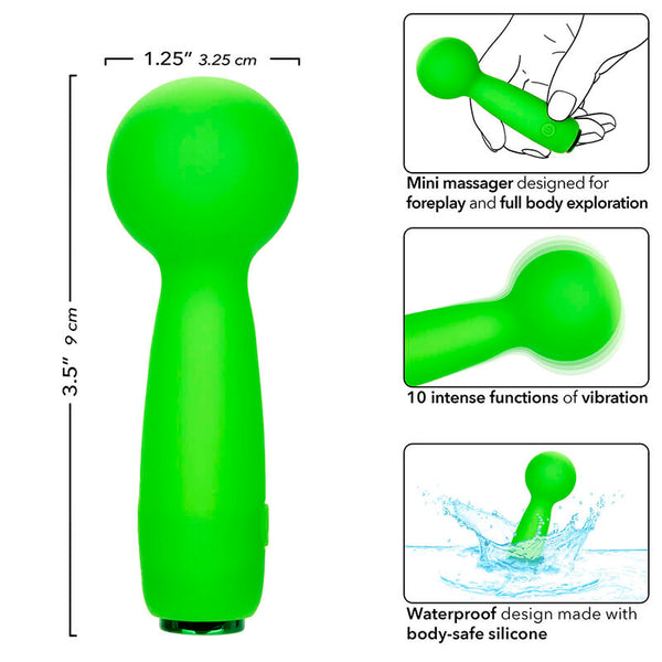 Calexotics neon vibes the bubbly vibe mini masajeador 10 vibraciones verde