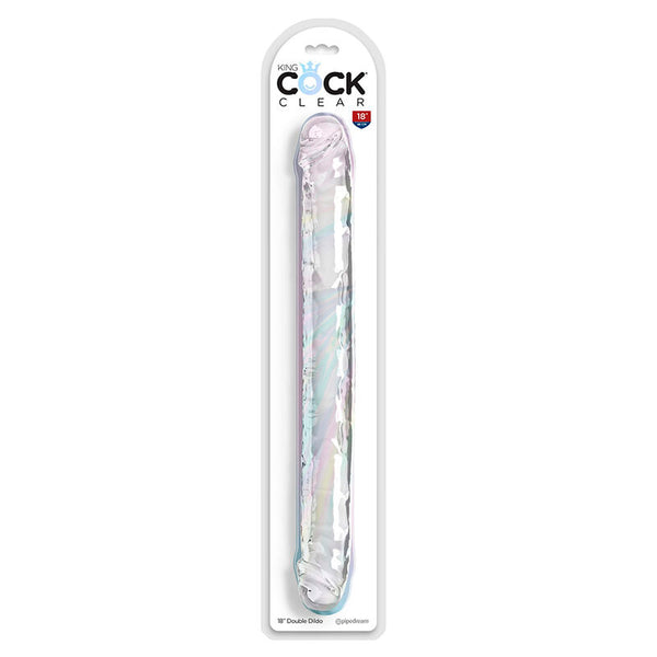 King double trouble dildo doble 46 cm transparente
