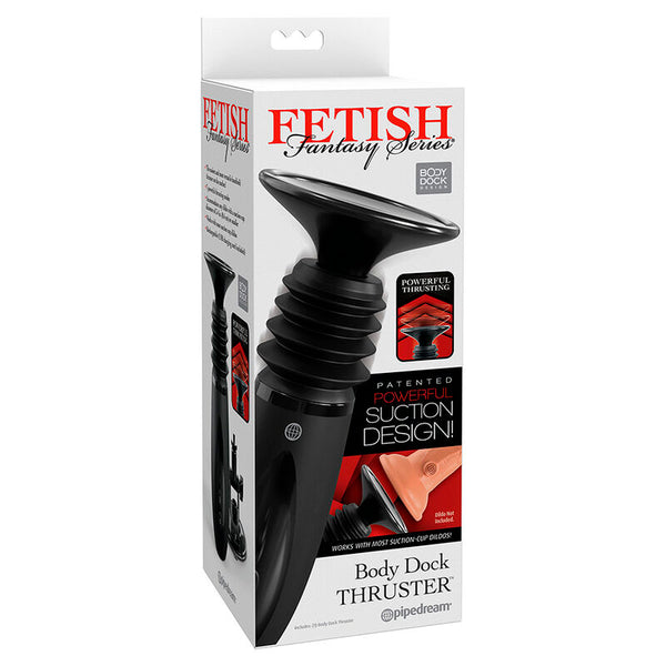 Fetish body dock thruster sujeta dildos con 7 modos de empuje negro