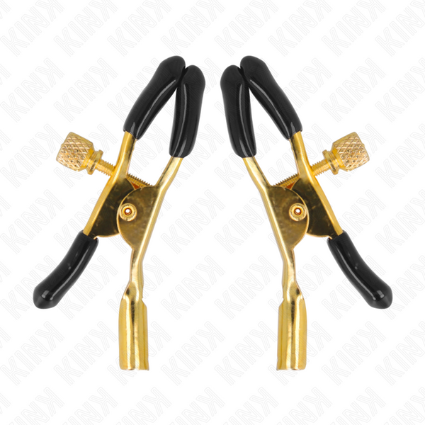 Kink pinzas para pezones dorado 6 cm