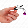 Kink pinzas para pezones con campanilla violeta 6 cm