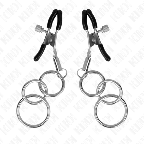 Kink pinzas para pezones con 3 aros 6 cm