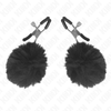Kink pinzas para pezones con pompón negro 6 cm