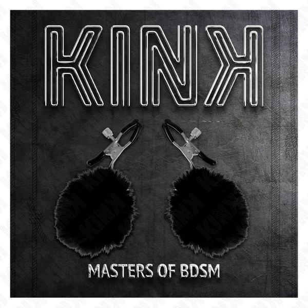 Kink pinzas para pezones con pompón negro 6 cm