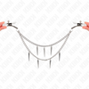 Kink pinzas para pezones con cadena de púas 30 cm