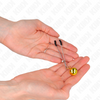 Kink pinzas para pezones fina con cascabel dorado 7 cm