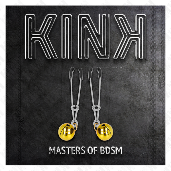 Kink pinzas para pezones fina con cascabel dorado 7 cm
