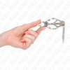 Kink pinzas para pezones estilo japonés con cadenas plateado
