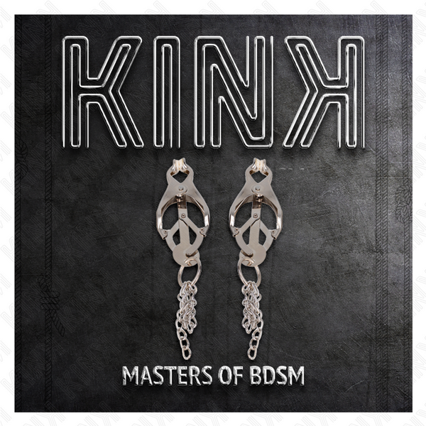 Kink pinzas para pezones estilo japonés con cadenas plateado