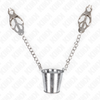 Kink pinzas para pezones con cubo plateado