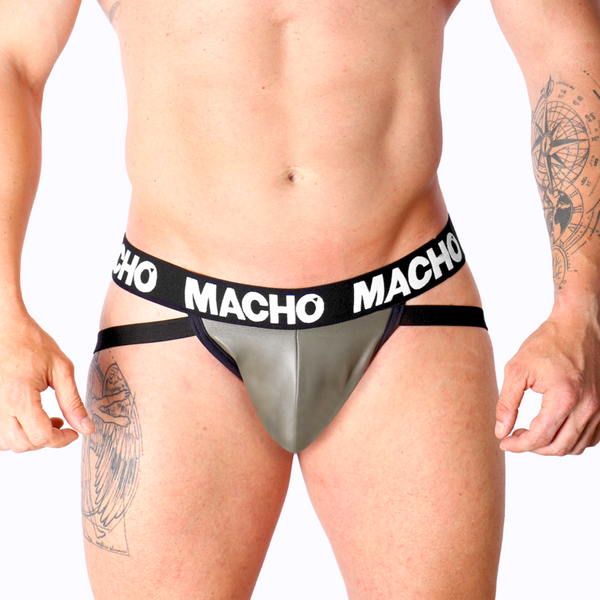Macho mx27gr jock cuero gris beige xl