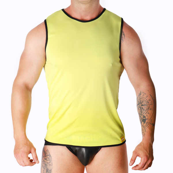 Macho camiseta amarillo l xl