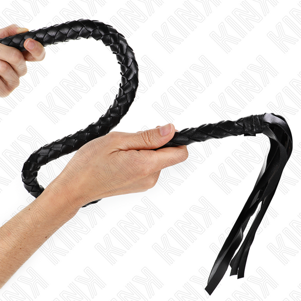 Kink látigo de serpiente con anillo de mano negro 65 cm
