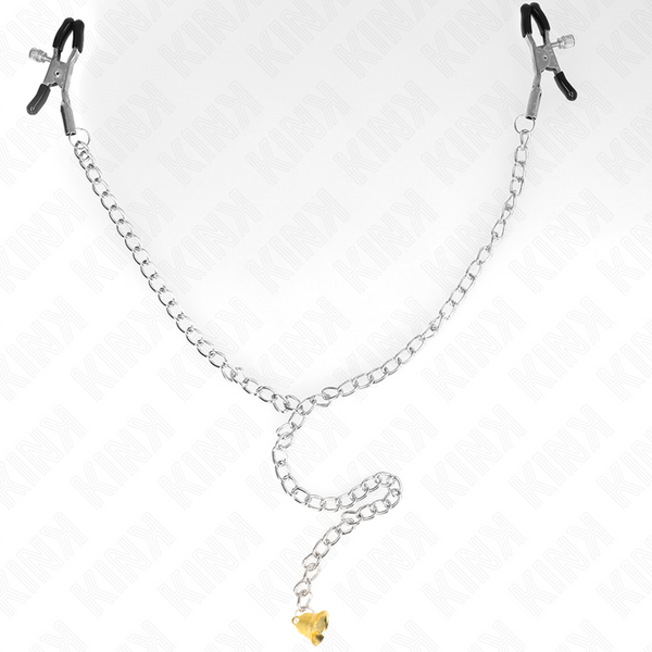 Kink pinzas para pezones con campana cascabel dorado y cadena 30 cm