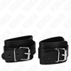 Kink muñequeras estilo mazmorra con cerradura negro ajustable 21 28 cm x 5.5 cm