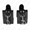 Kink muñequeras estilo mazmorra con cerradura negro ajustable 21 28 cm x 5.5 cm