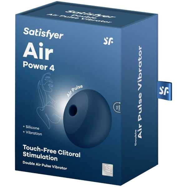 Vibrador 12 vibraciones azul satisfyer air power 4 estimulador y