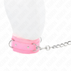 Kink collar con correa 65 cm con restricciones rosa ajustable 36 42 cm x 5.5 cm